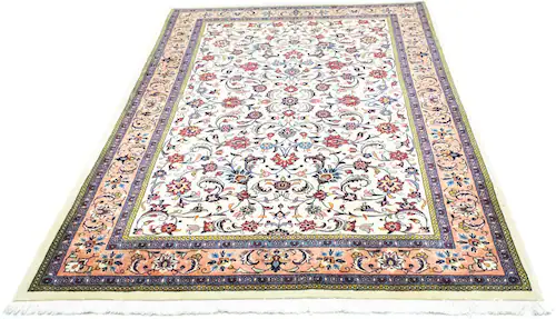 morgenland Wollteppich »Sarough Stark Gemustert Beige 206 x 137 cm«, rechte günstig online kaufen