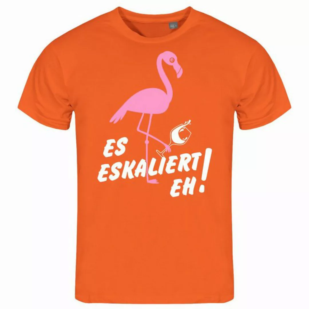 deinshirt Print-Shirt Herren T-Shirt Es eskaliert eh Flamingo Funshirt mit günstig online kaufen