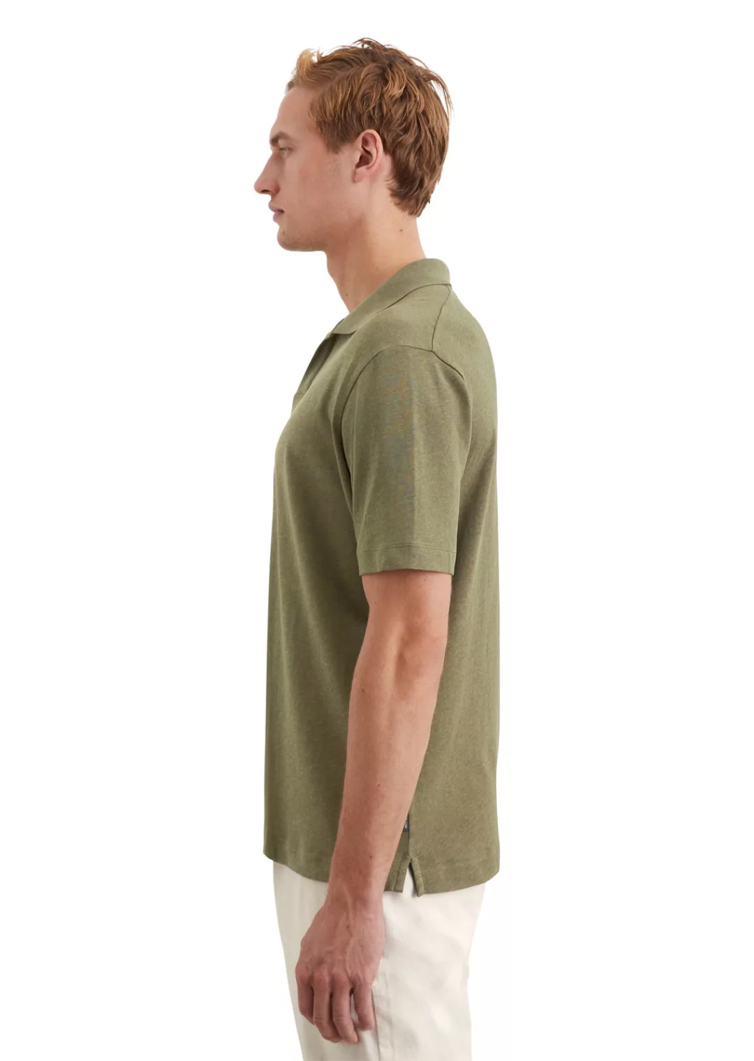 Marc OPolo Poloshirt "aus Bio-Baumwolle und Leinen" günstig online kaufen