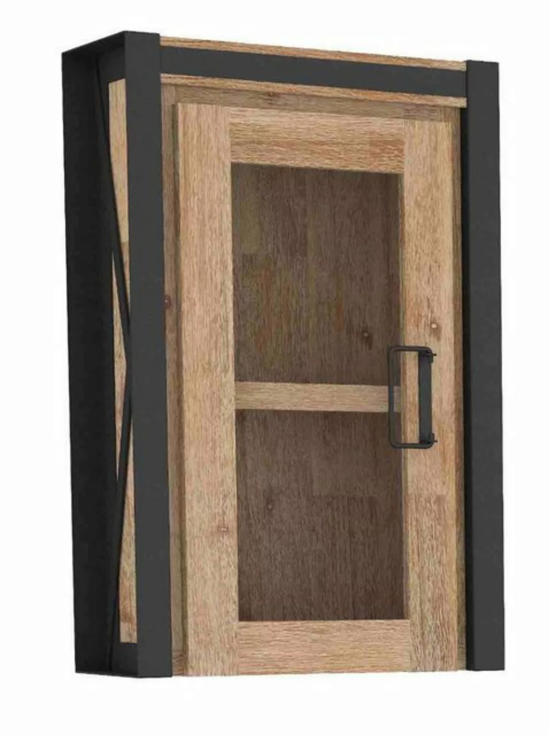 Main Möbel Hängeschrank Badoberschrank Badschrank 45x70cm Akazie Metall Mon günstig online kaufen