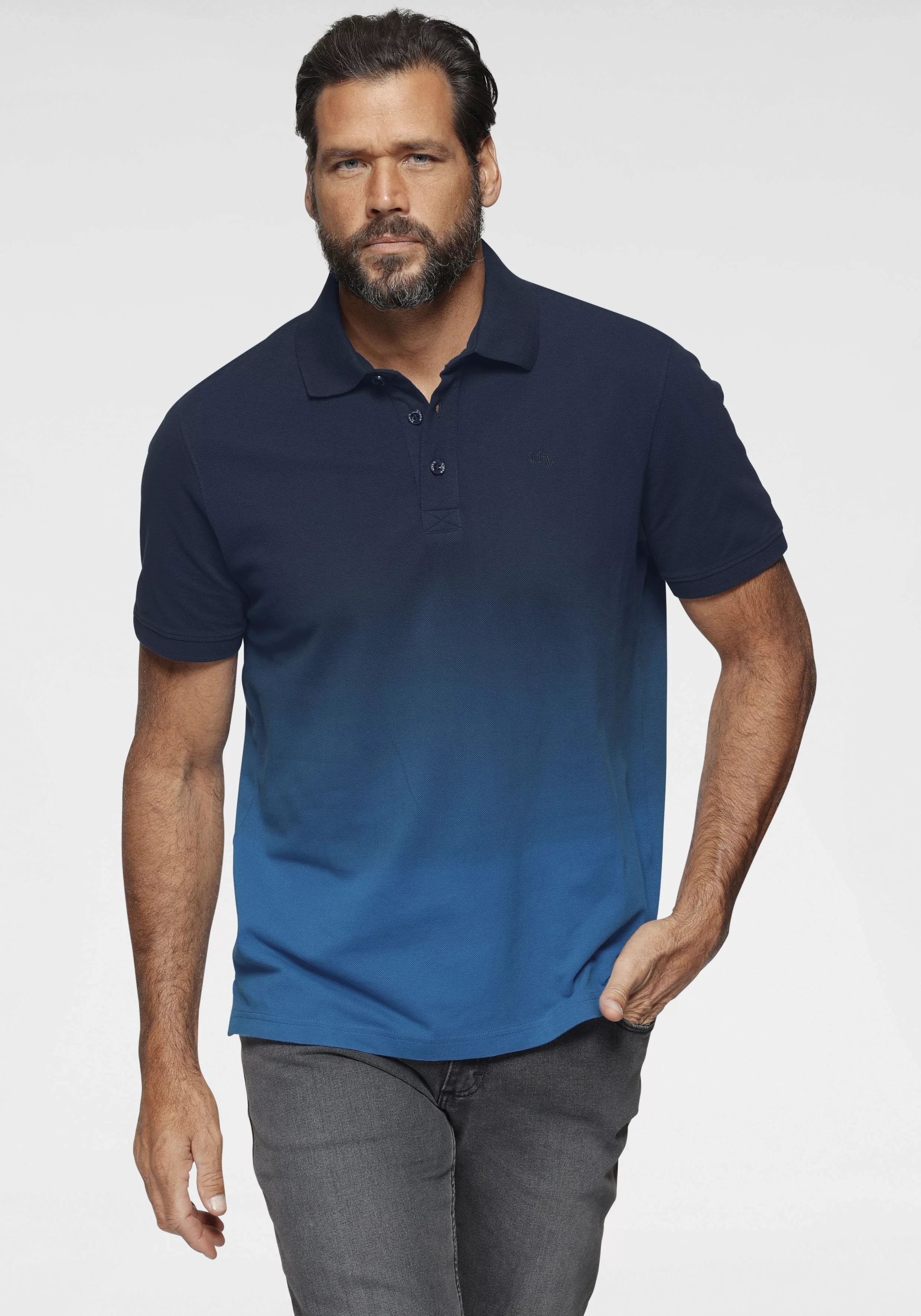 Mans World Poloshirt, Kurzarm, mit Polokragen, aus Piqué-Stoff, mit stilvol günstig online kaufen