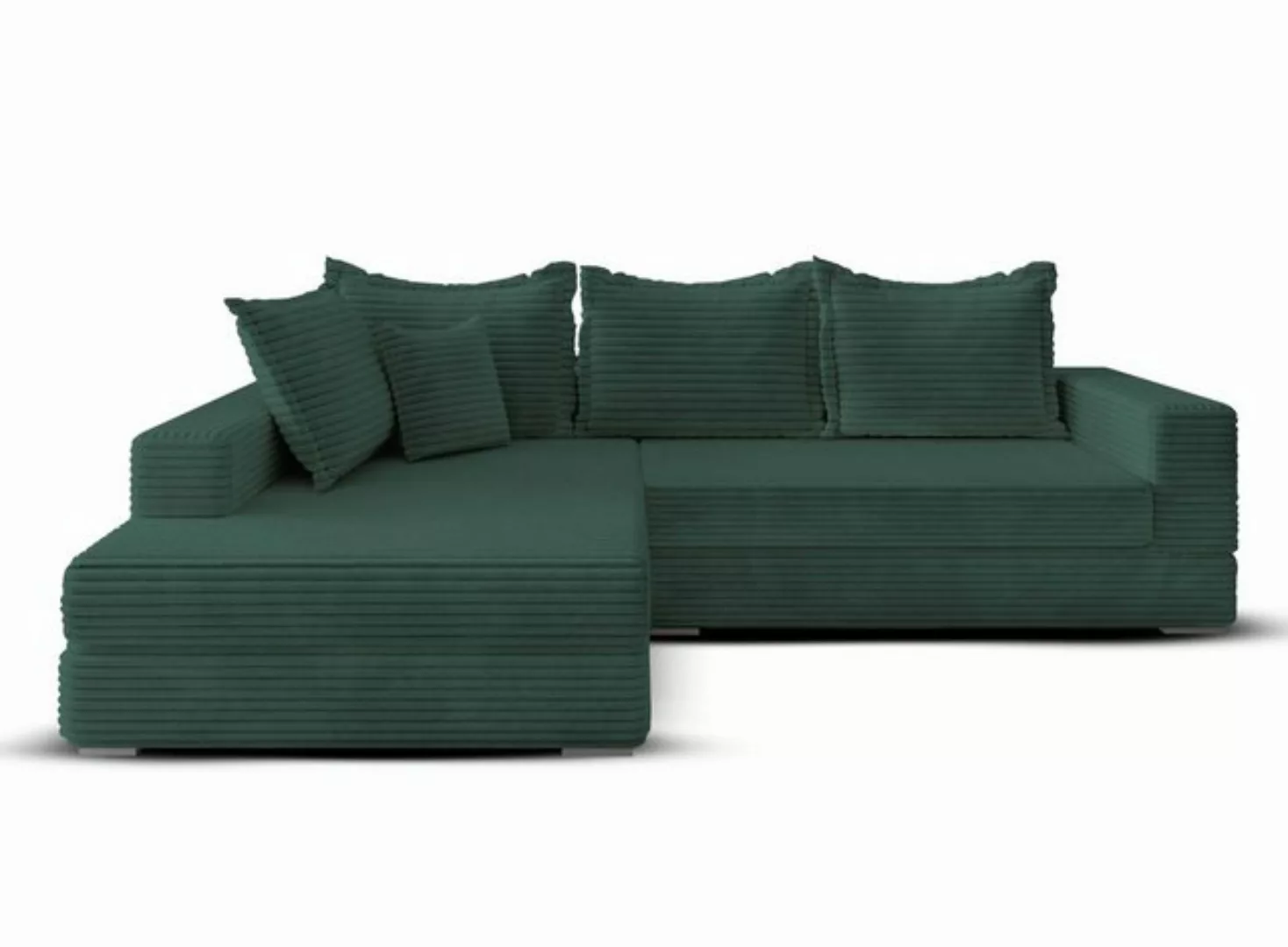 Furnix Ecksofa Zoila Sofa in L-Form 170x285 mit Kissen weicher Cordstoff, g günstig online kaufen