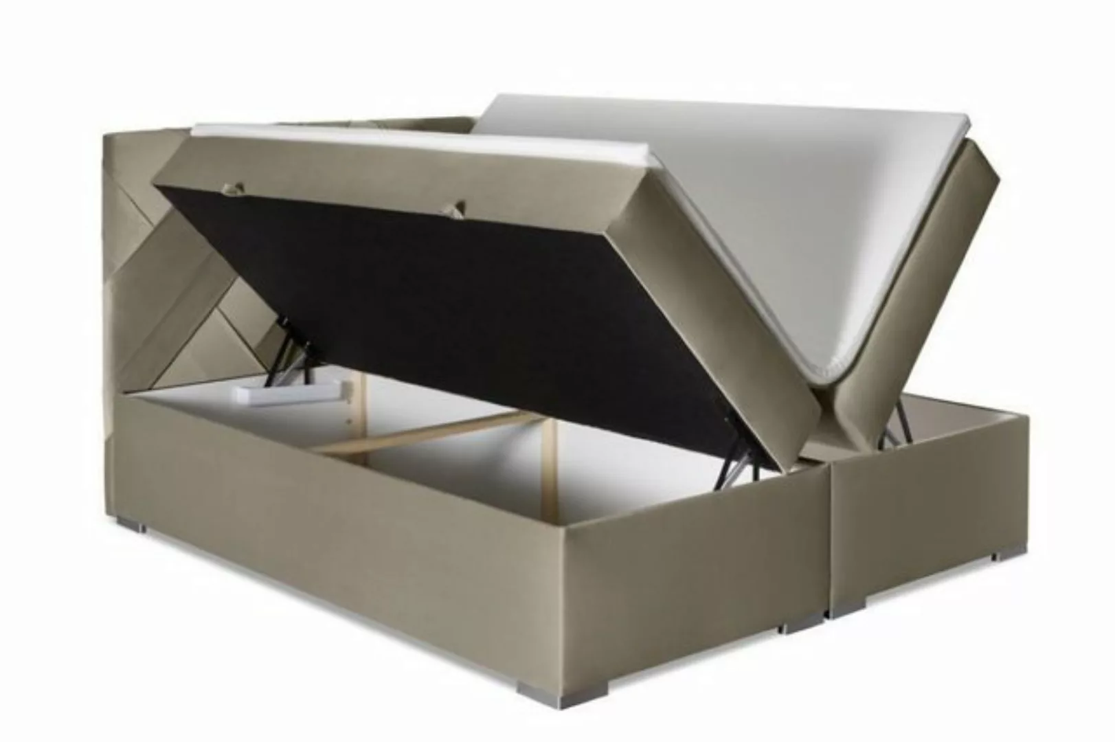 JVmoebel Boxspringbett Luxus Designer Schlafzimmer Polstermöbel Doppelbett günstig online kaufen