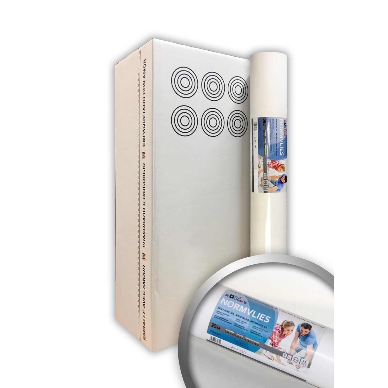 PROFHOME NORMVLIES 150 g Renoviervlies glatte Vliestapete 1 Karton 6 Rollen günstig online kaufen