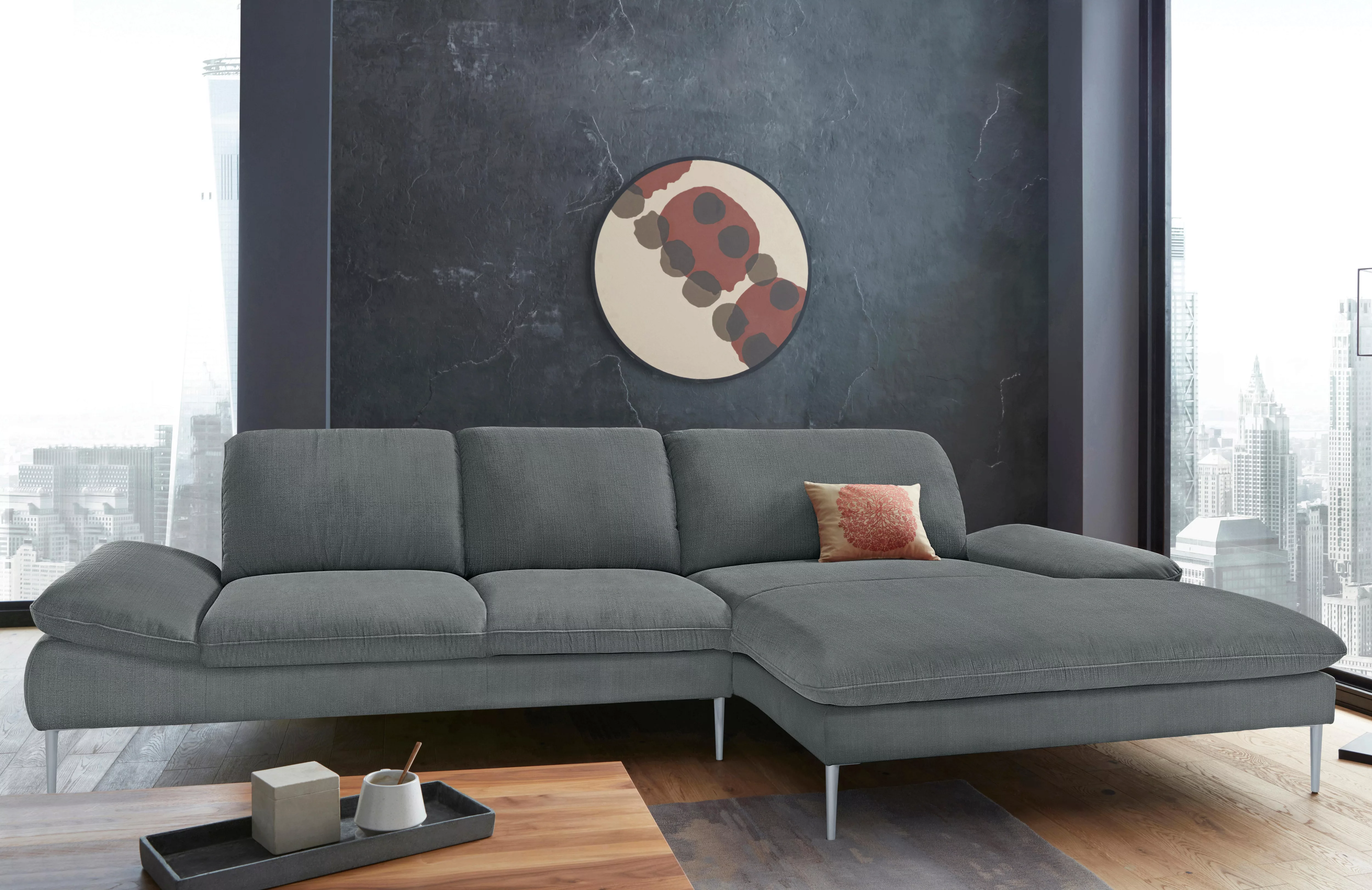 W.SCHILLIG Ecksofa "enjoy&MORE", mit Sitztiefenverstellung, Füße silber mat günstig online kaufen