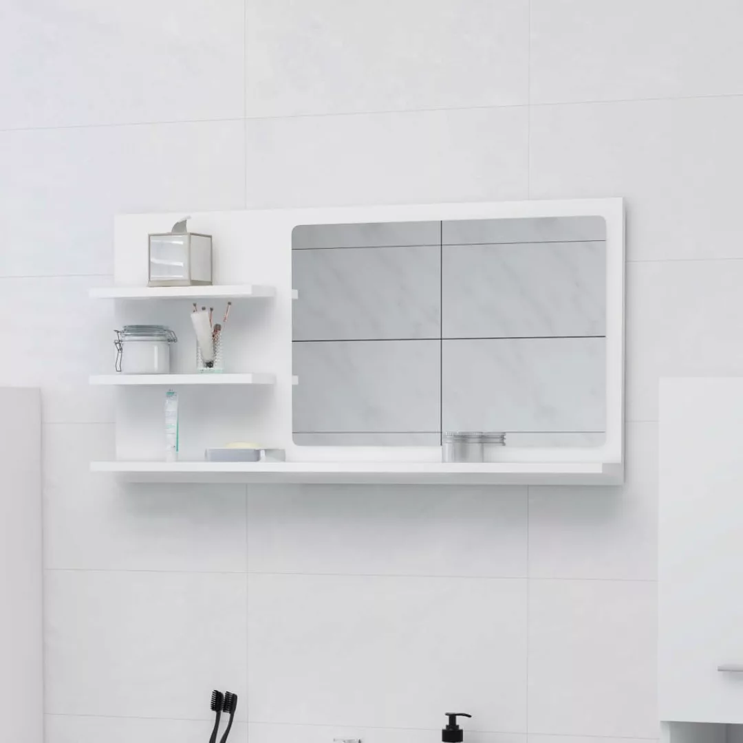 Badspiegel Weiß 90x10,5x45 Cm Spanplatte günstig online kaufen
