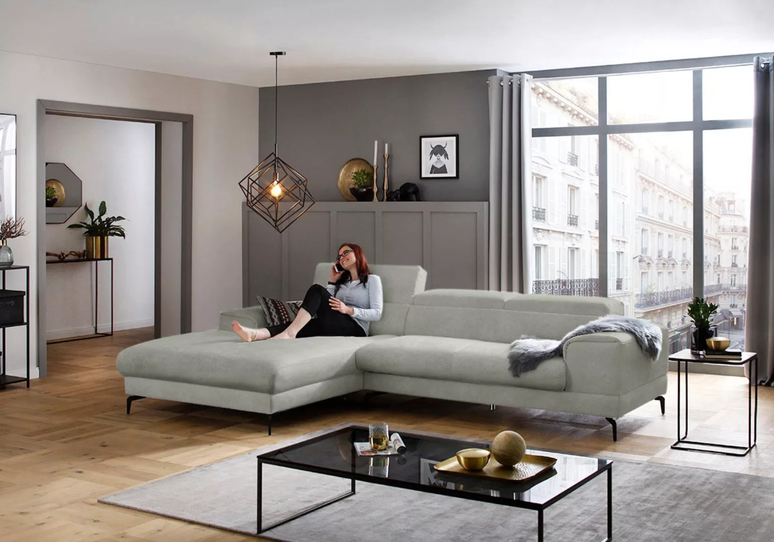 W.SCHILLIG Ecksofa "piedroo, Designsofa mit tollem Sitzkomfort, L-Form", Ko günstig online kaufen