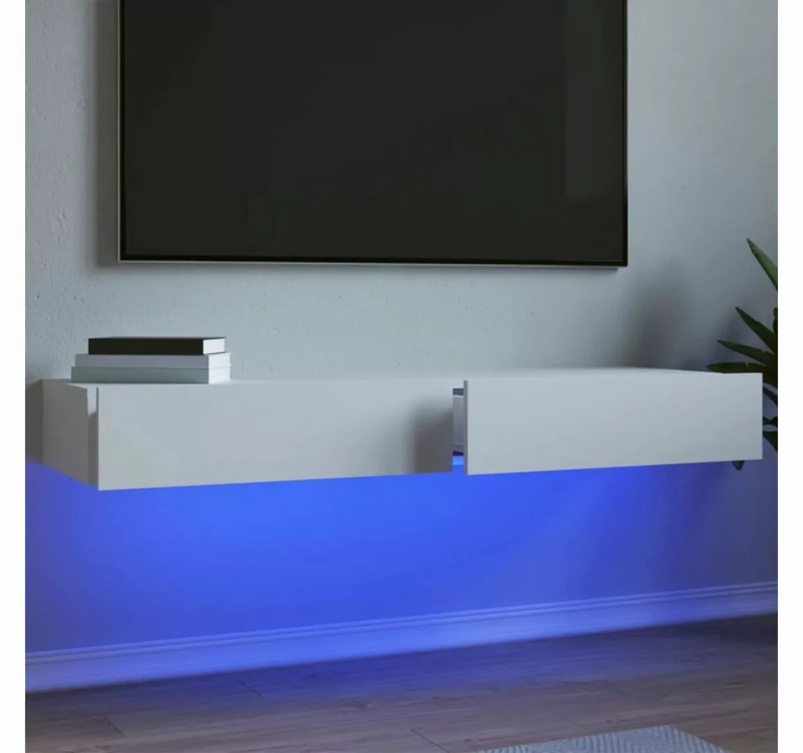 vidaXL TV-Schrank TV-Lowboard TV-Schränke mit LED-Leuchten 2 Stk Weiß 60x35 günstig online kaufen