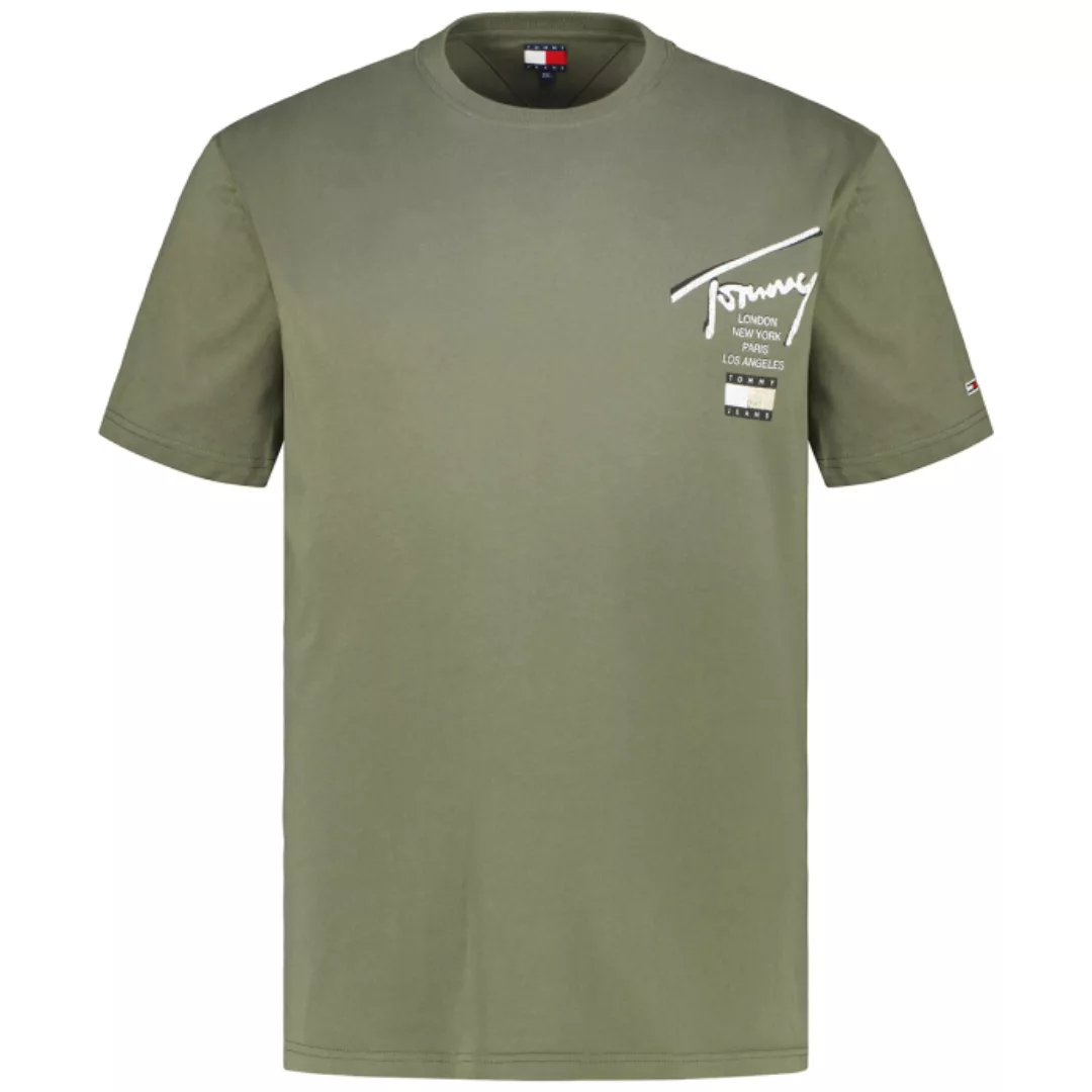 Tommy Jeans Plus Rundhalsshirt "TJM REG TOMMY SIGN CITY TEE EXT", in Großen günstig online kaufen