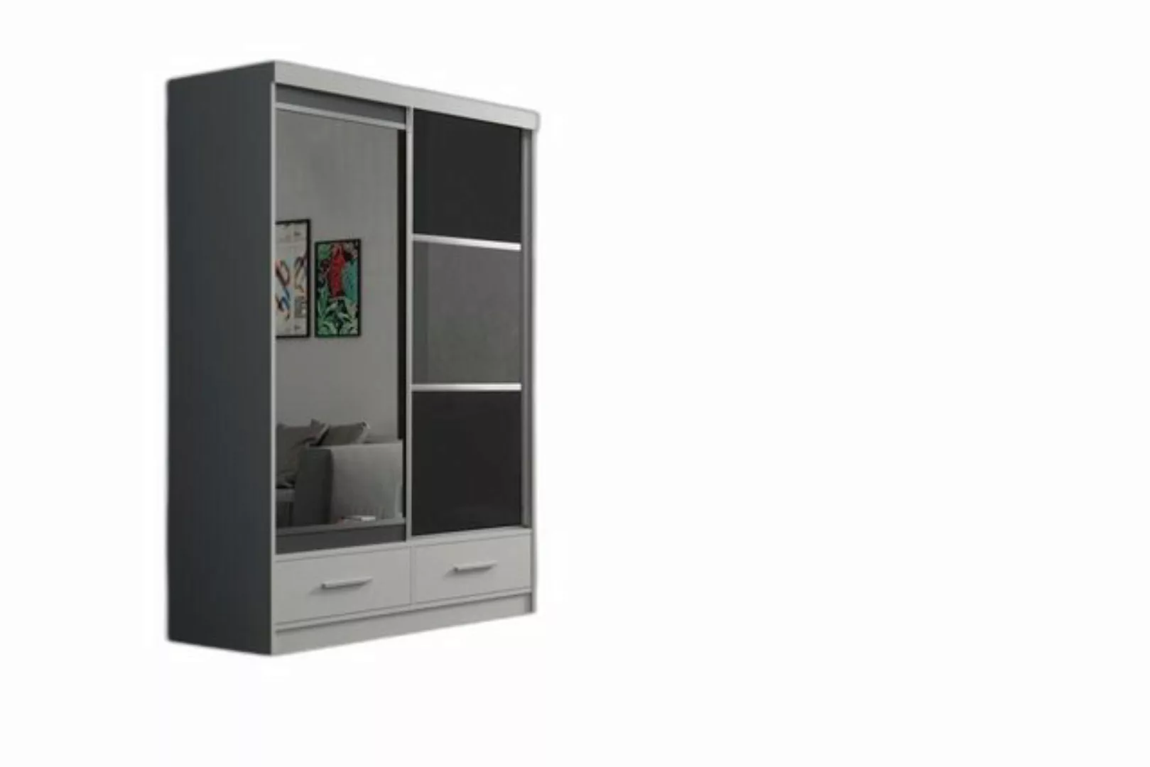 Xlmoebel Kleiderschrank Schlafzimmer Kleiderschrank Schrank Holz Neu Möbel günstig online kaufen