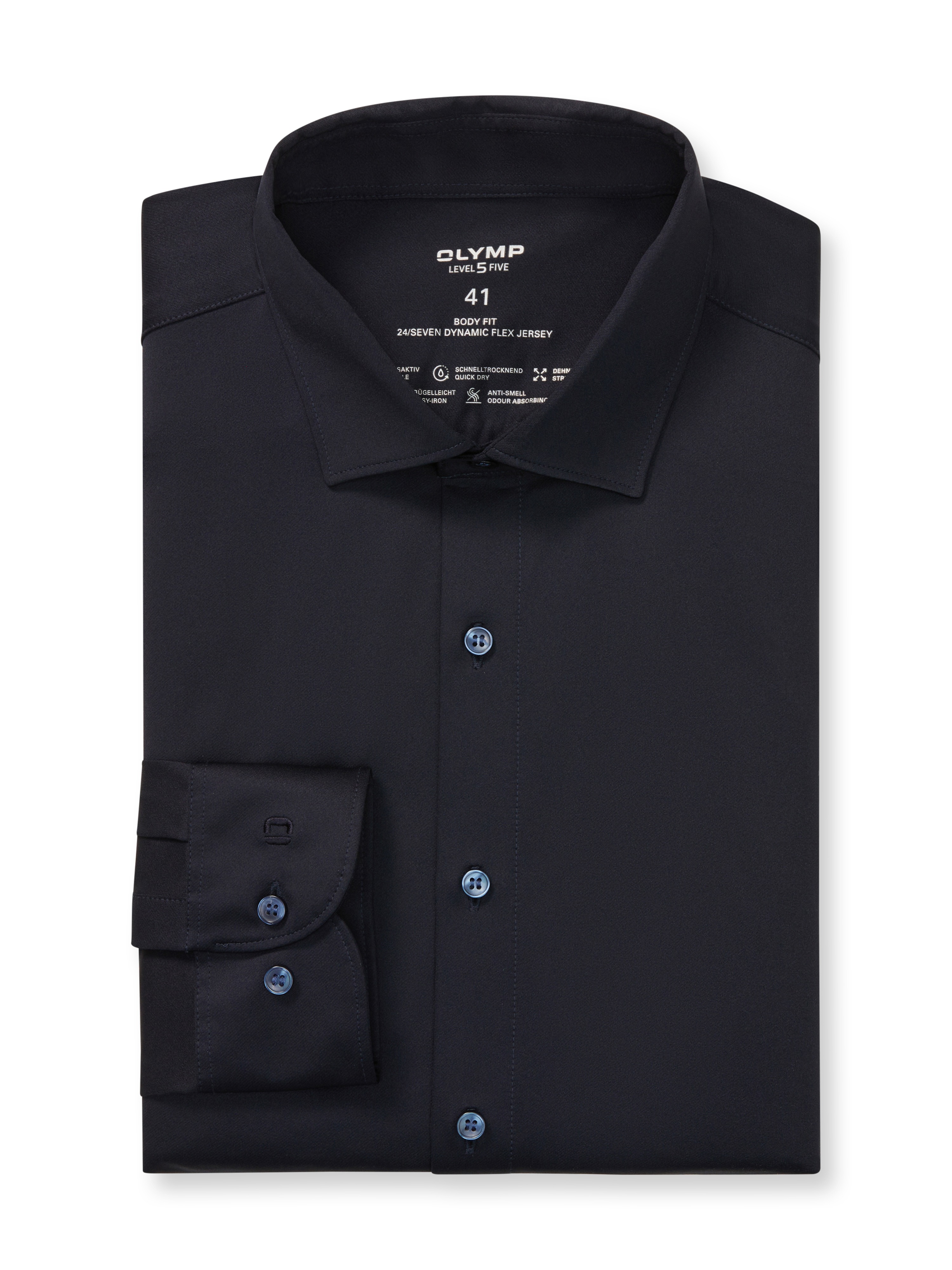 OLYMP Langarmhemd "Leve Five 24/Seven", Atmungsaktiv, Jersey, sehr dehnbar, günstig online kaufen