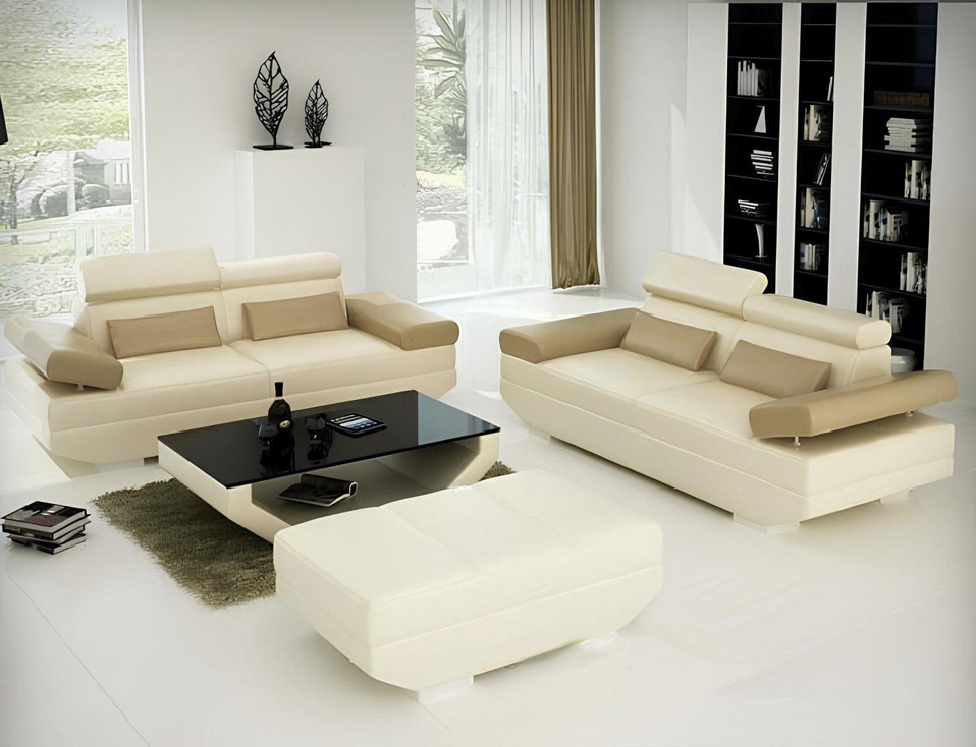 JVmoebel Sofa Wohnlandschaft Sofa mit USB Couch Sofagarnitur Polster Garnit günstig online kaufen