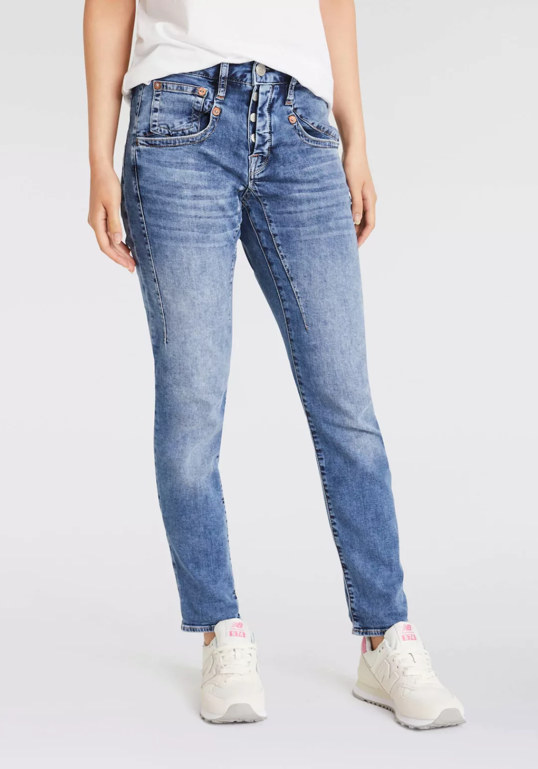 Herrlicher 5-Pocket-Jeans "Shyra Cropped Light Denim" günstig online kaufen