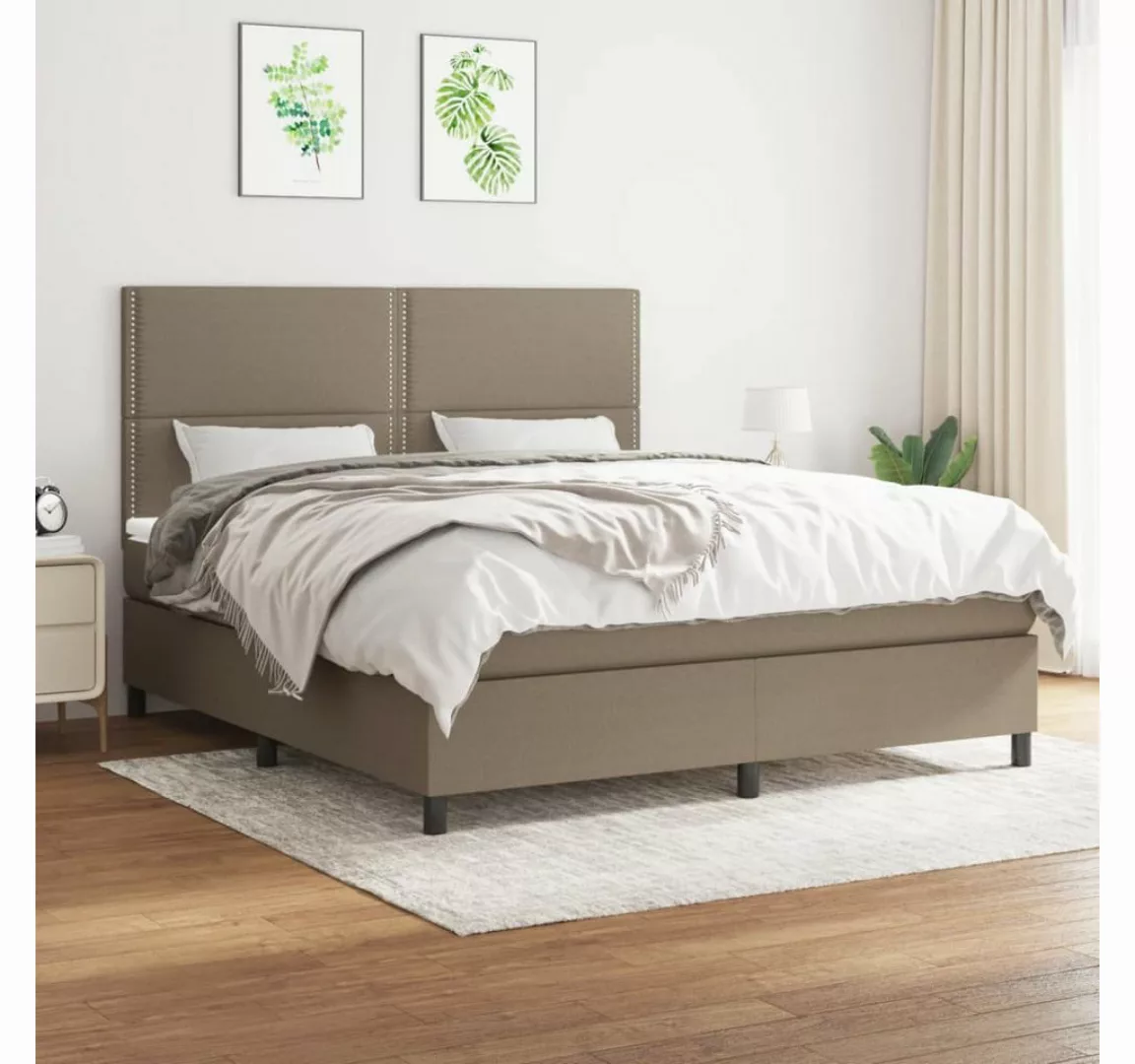 vidaXL Boxspringbett Bett Boxspringbett mit Matratze Stoff (180 x 200 cm, T günstig online kaufen