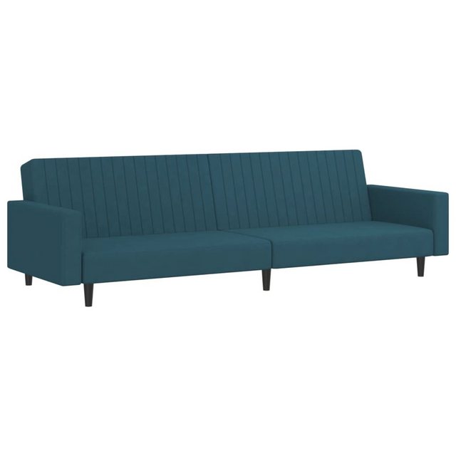 vidaXL Schlafsofa, Sofa 2-Sitzer Blau Samt günstig online kaufen