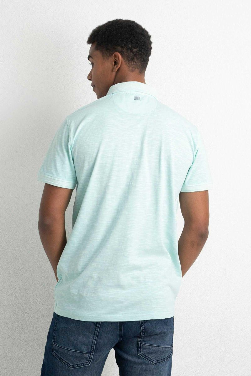 Petrol Polo Shirt Blau Melange - Größe XL günstig online kaufen