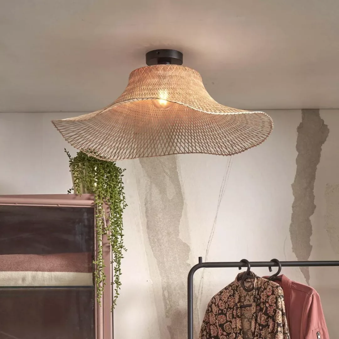 GOOD & MOJO Ibiza Deckenlampe Ø 65cm natur günstig online kaufen