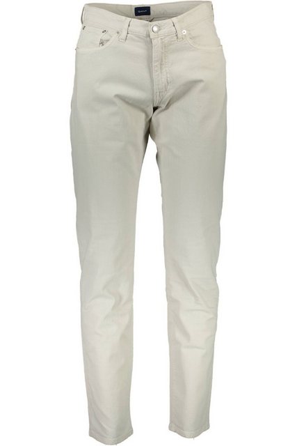 Gant 5-Pocket-Hose Beige Herrenhose mit 5 Taschen, Logo & Reißverschluss fü günstig online kaufen