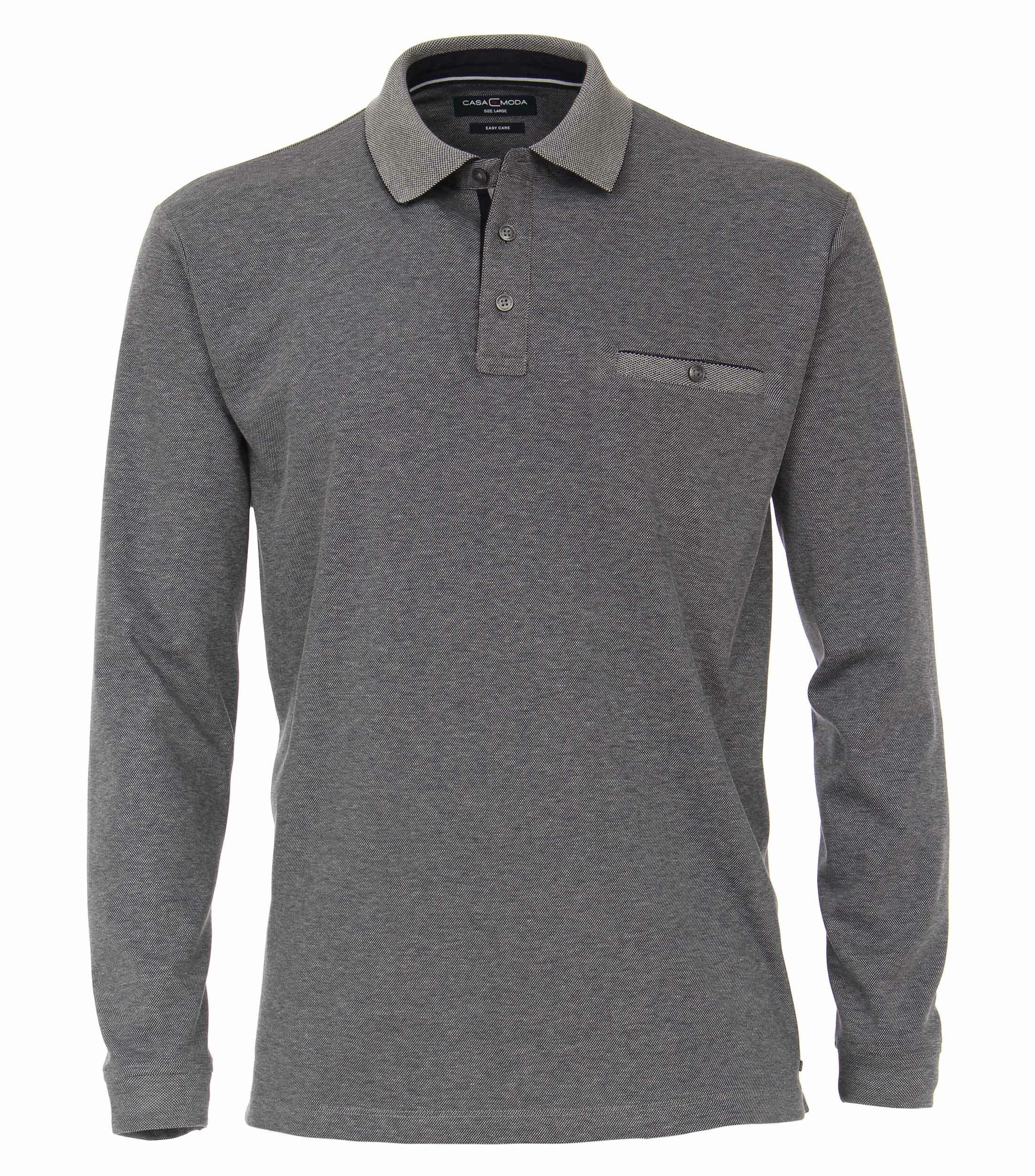CASAMODA Langarm-Poloshirt "CASAMODA Polo-Shirt Langarm gestreift" günstig online kaufen