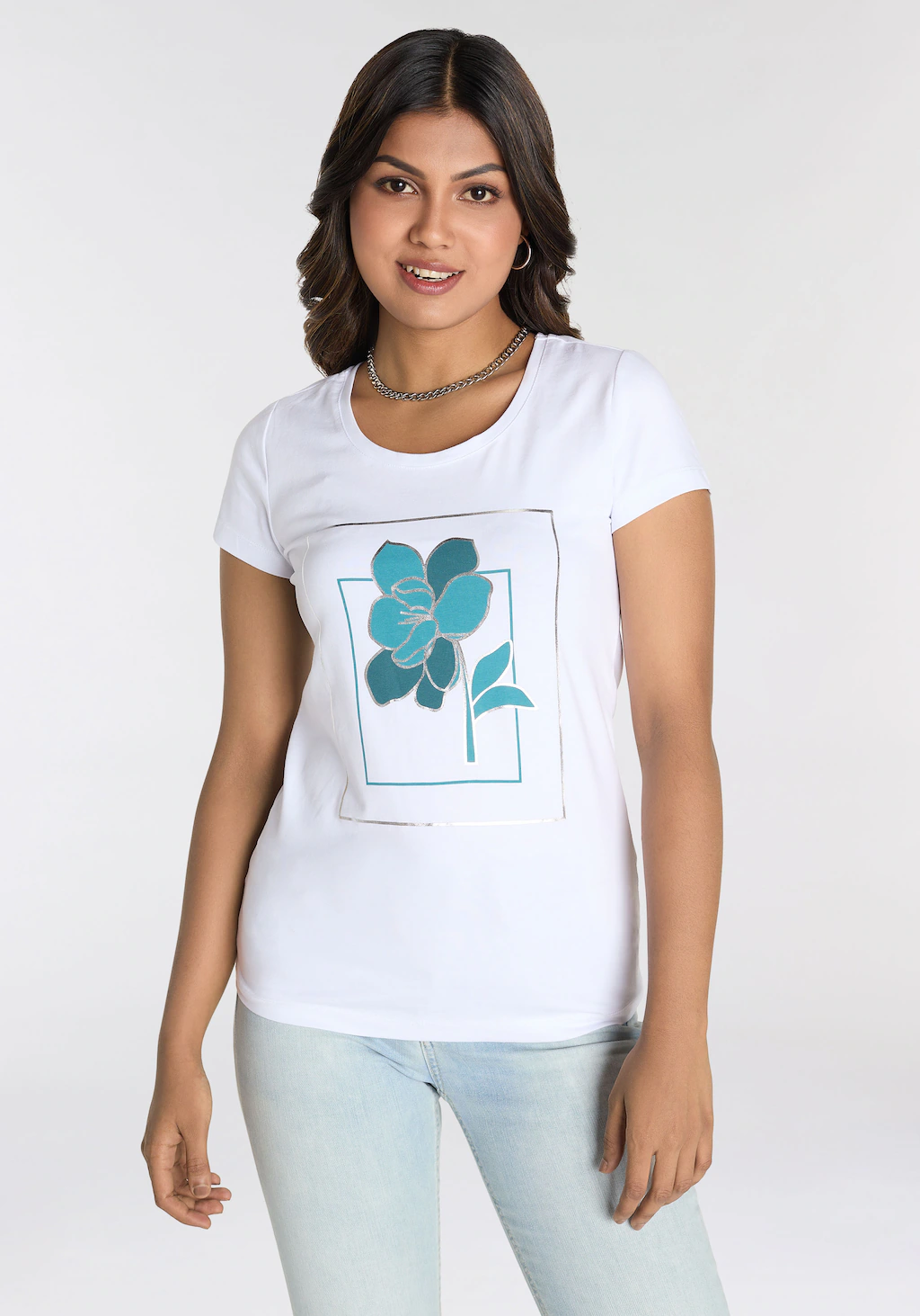 Laura Scott T-Shirt mit modischem Frontprint - NEUE KOLLEKTION günstig online kaufen