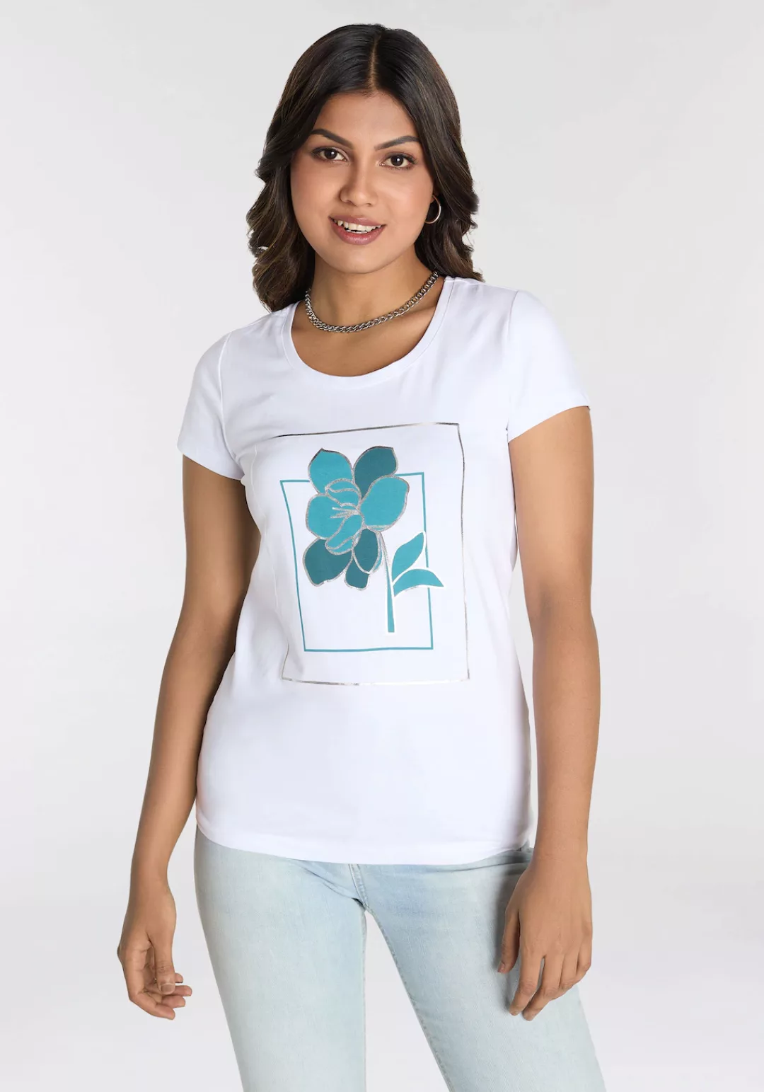 Laura Scott T-Shirt mit modischem Frontprint - NEUE KOLLEKTION günstig online kaufen