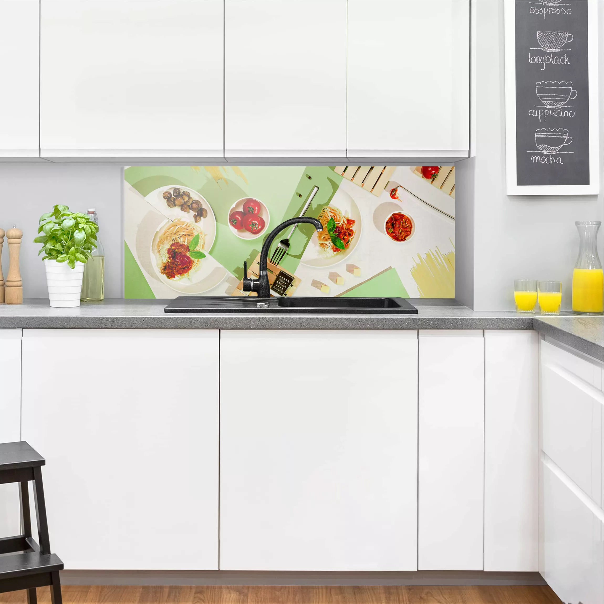 Glas Spritzschutz - Panorama Geometrie in der Küche günstig online kaufen