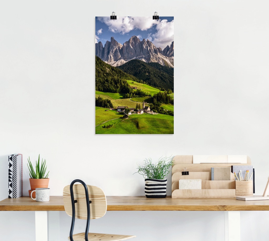 Artland Poster "Sommer in Südtirol in den Dolomiten", Berge & Alpenbilder, günstig online kaufen