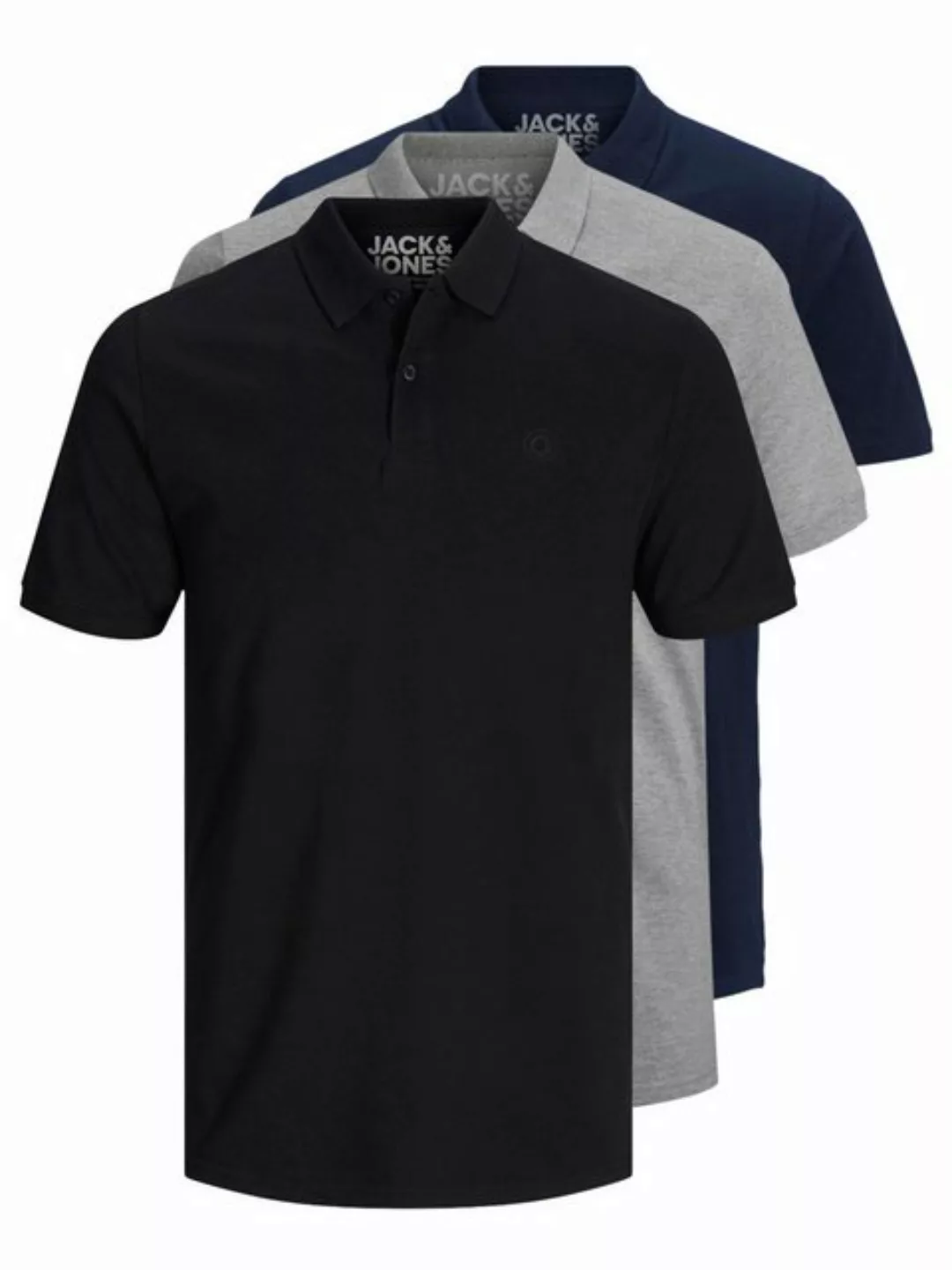 Jack & Jones Poloshirt Basic (3-tlg., 3er Pack) slimfit / figurbetont gesch günstig online kaufen