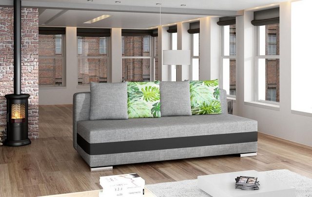 JVmoebel Sofa Luxus Multifunktions Couch 3-Sitzer Schwarz stilvolles Design günstig online kaufen