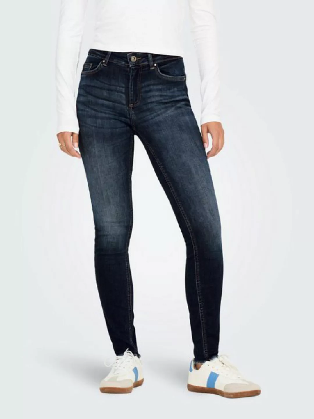 ONLY Skinny-fit-Jeans "ONLBLUSH MID SK ANKLE RW DNM DOT245 NOOS" günstig online kaufen