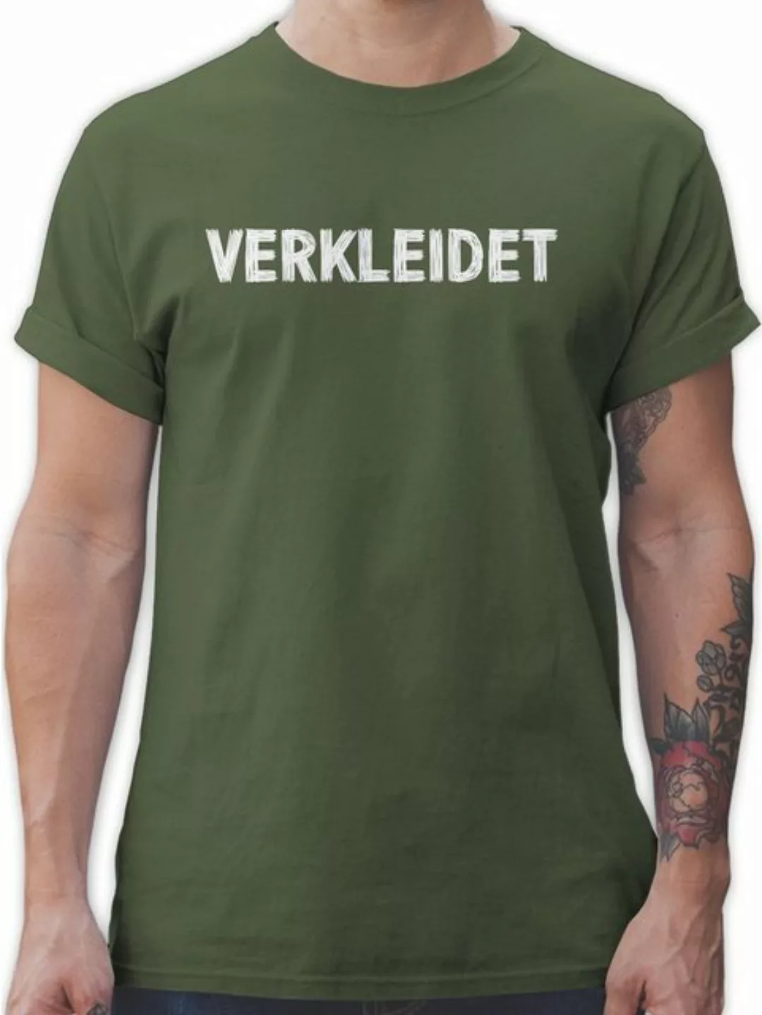 Shirtracer T-Shirt Aufdruck Verkleidet Halloween Kostüm Verkleidet Karneval günstig online kaufen