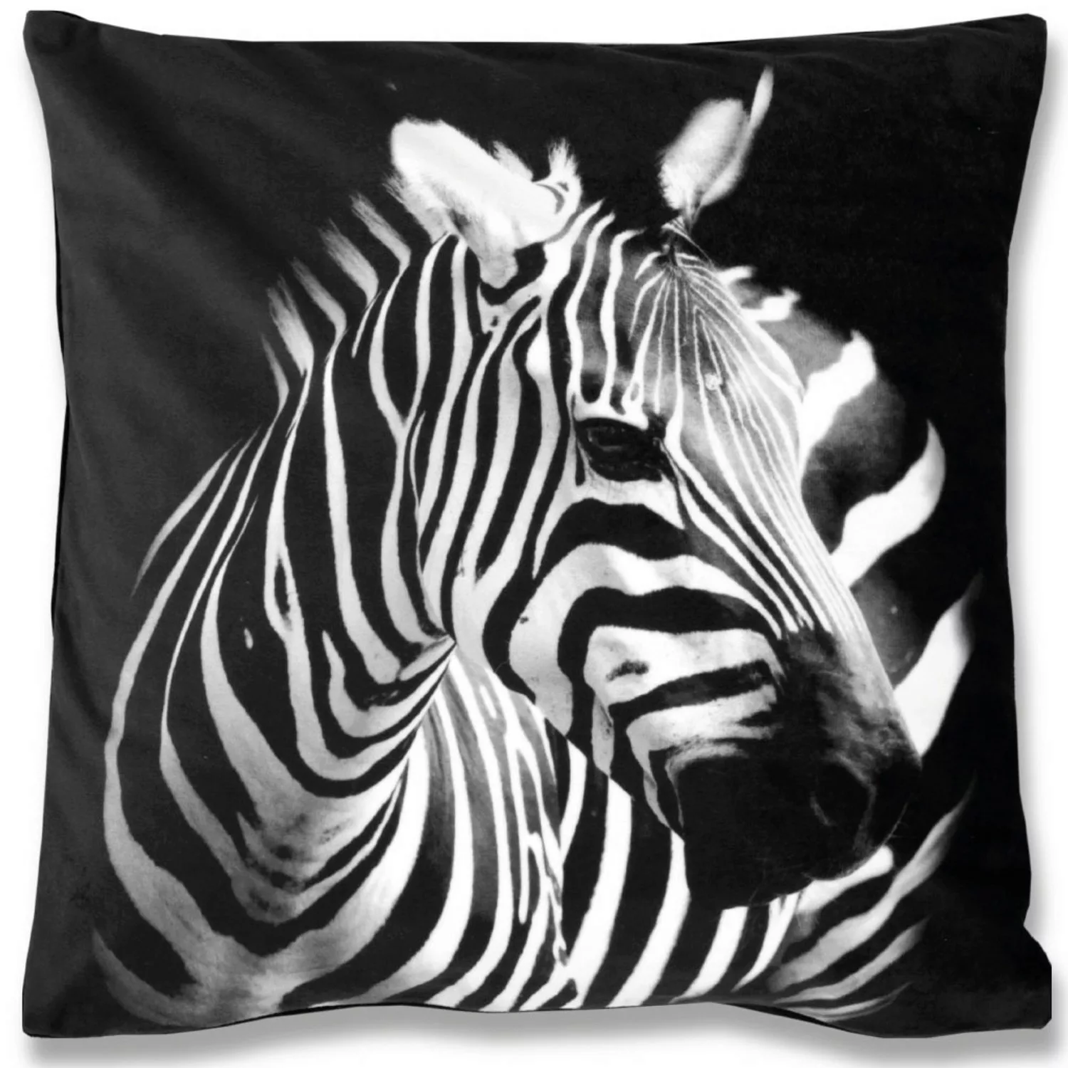 Bestlivings Kissenhülle Fotodruck 40 x 40 cm Zebra Ohne Füllung günstig online kaufen