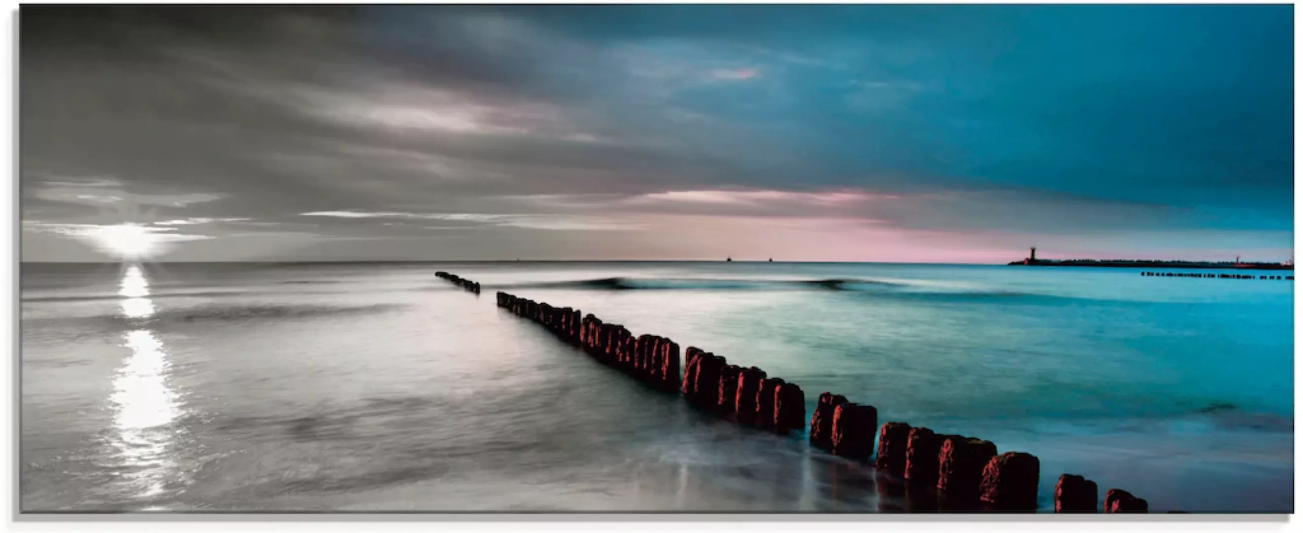 Artland Glasbild "Ostsee mit schönem Sonnenaufgang", Gewässer, (1 St.), in günstig online kaufen