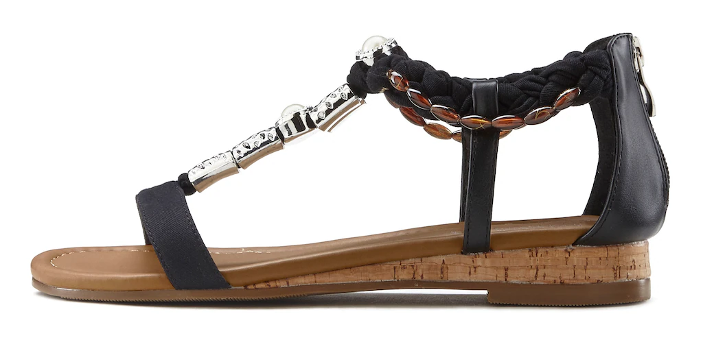 LASCANA Sandale "Sommerschuh", Sandalette, Sommerschuh mit Schmuckelementen günstig online kaufen