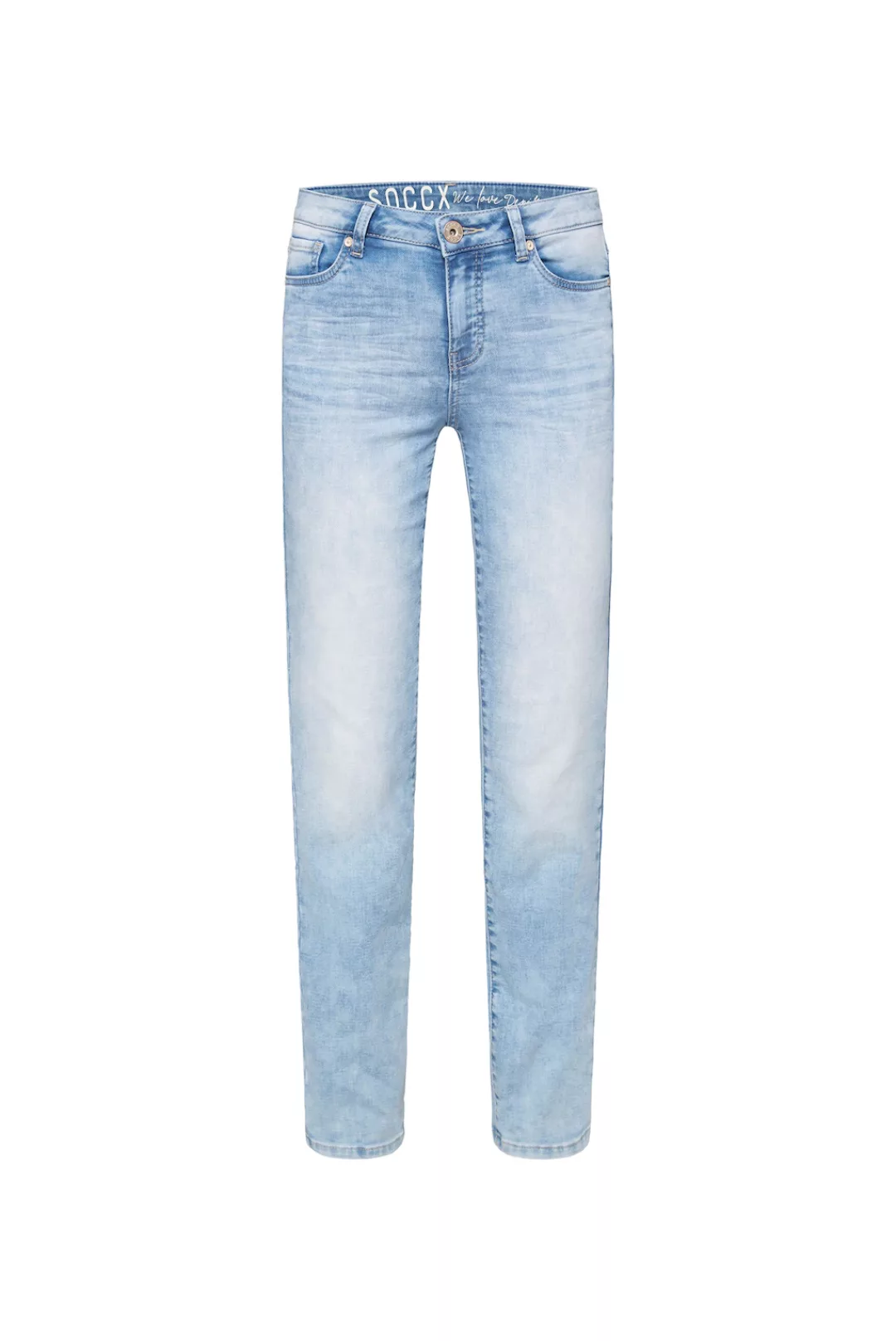 SOCCX Regular-fit-Jeans, mit Bleaching-Effekten günstig online kaufen