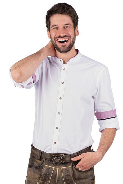 Spieth & Wensky Trachtenhemd Trachtenhemd - AKI - weiß/dunkelrot, weiß/tann günstig online kaufen