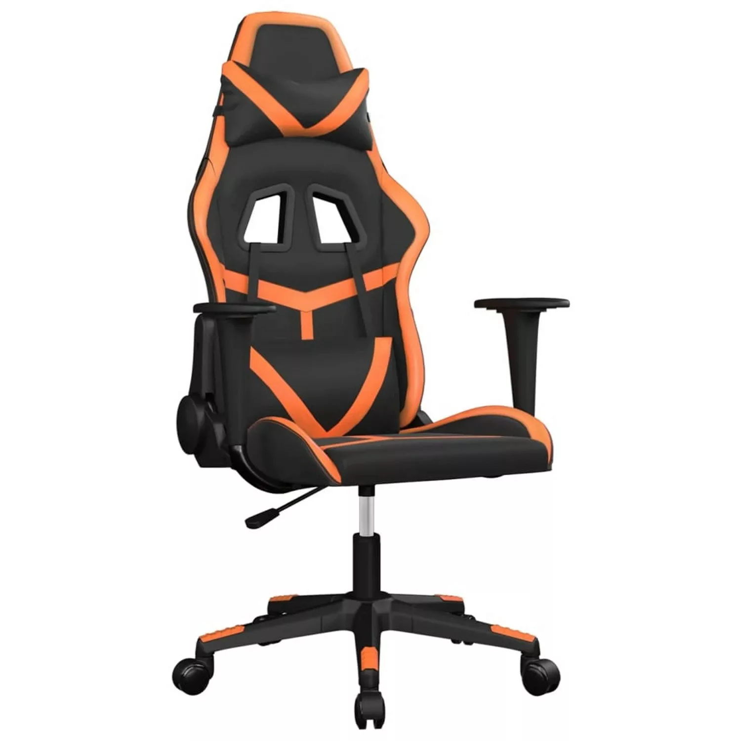 vidaXL Gaming-Stuhl Schwarz und Orange Kunstleder Modell 8 günstig online kaufen