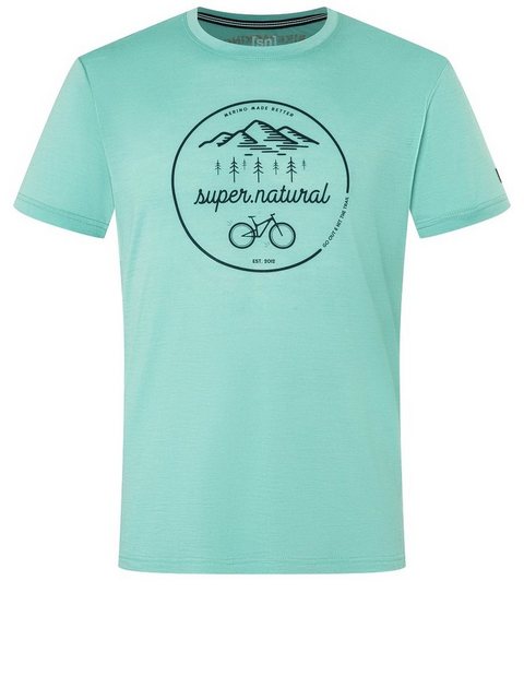 SUPER.NATURAL T-Shirt Merino T-Shirt M TRAILS TEE lässiger Print, Merino-Ma günstig online kaufen