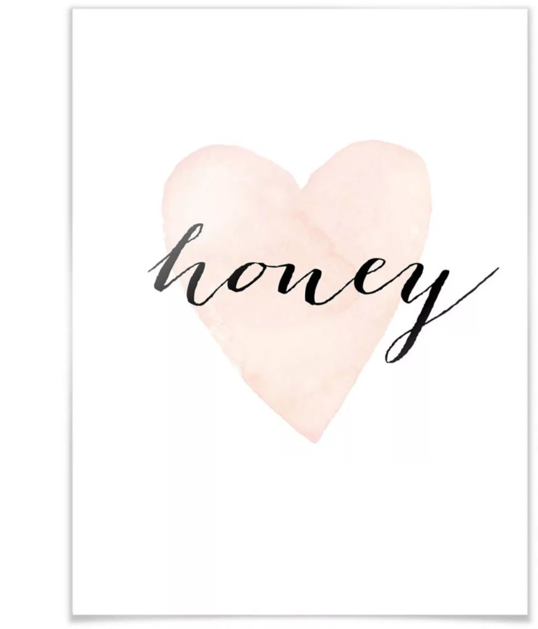 Wall-Art Poster "Herz Honig Schriftzug Honey", Schriftzug, (1 St.) günstig online kaufen