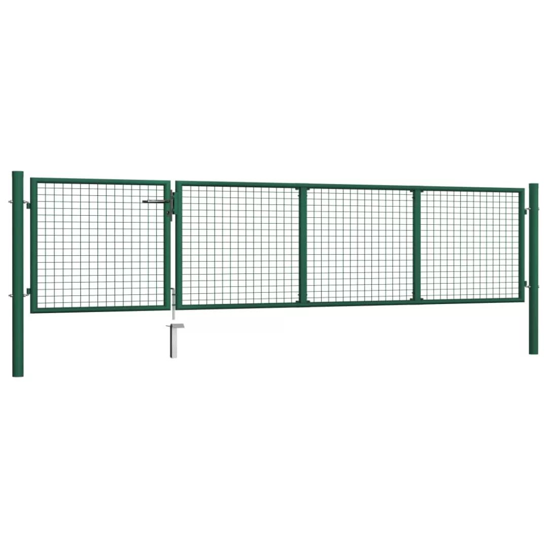 Gartentor Stahl 350 X 75 Cm Grün günstig online kaufen