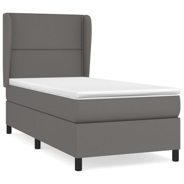 vidaXL Boxspringbett Bett Boxspringbett mit Matratze & Topper Kunstleder ve günstig online kaufen