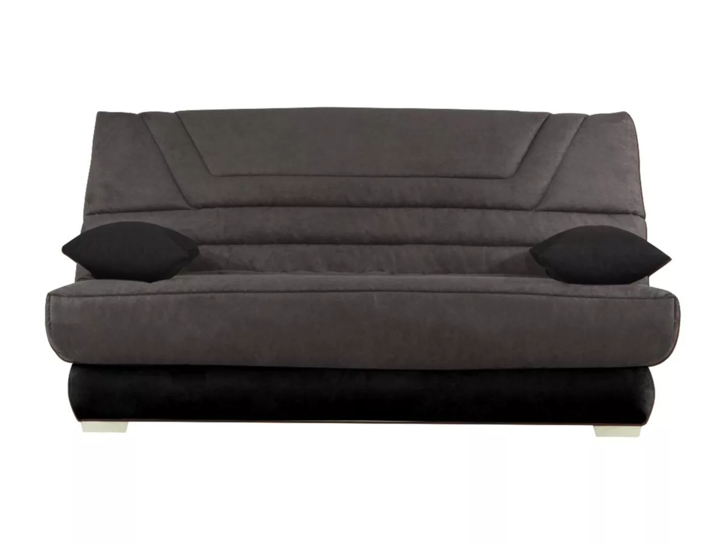 Schlafsofa Klappsofa + Matratze BULTEX - Microfaser - Schwarz & Grau - TULS günstig online kaufen