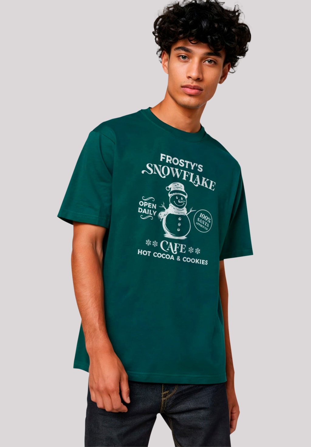 F4NT4STIC T-Shirt "Frostys Snowflake Cafe Retro Weihnachten", Premium Quali günstig online kaufen