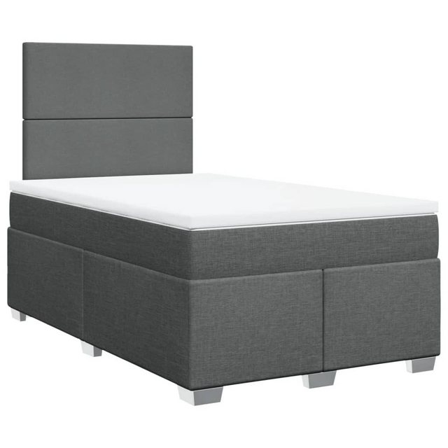 vidaXL Bett Boxspringbett mit Matratze Dunkelgrau 120x190 cm Stoff günstig online kaufen