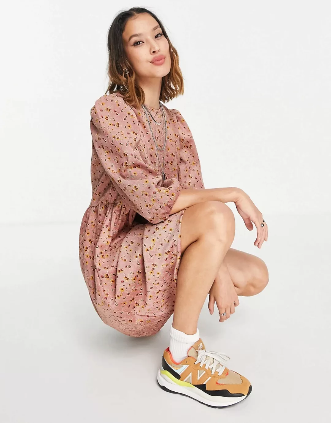 Vila – Rosa bedrucktes Hängerkleid-Mehrfarbig günstig online kaufen