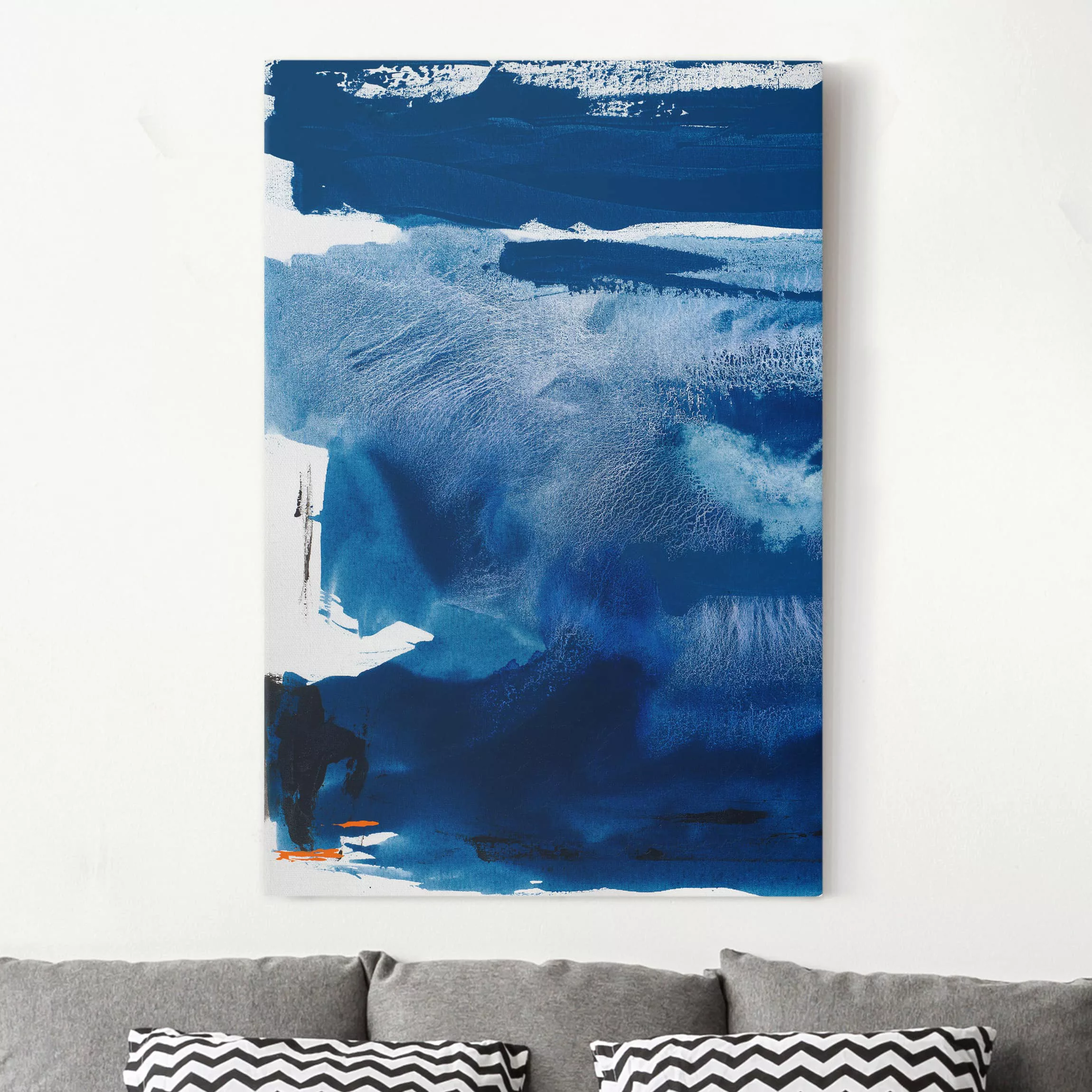 Leinwandbild Abstrakt - Hochformat Tag am Meer I günstig online kaufen