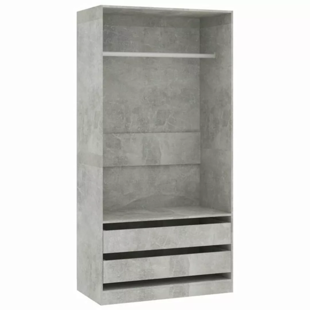 vidaXL Kleiderschrank Kleiderschrank Betongrau 100x50x200 cm Holzwerkstoff günstig online kaufen