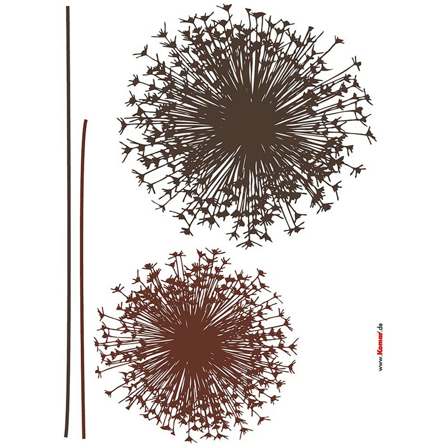 Komar Wandtattoo "Pusteblume", (4 St.), 50x70 cm (Breite x Höhe), selbstkle günstig online kaufen