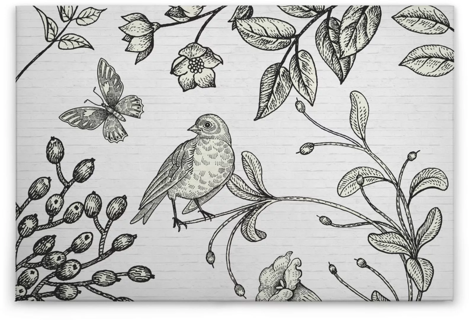 A.S. Création Leinwandbild "birdy", Kunst-Gemälde-Kinder, (1 St.), Schwarz- günstig online kaufen