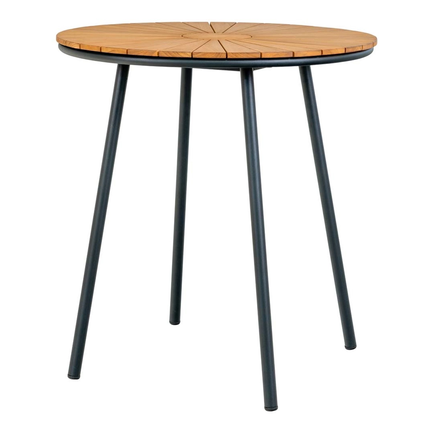 ebuy24 Cleveland Cafetisch Ø70cm Garten Teak Schwarz günstig online kaufen